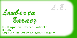 lamberta baracz business card